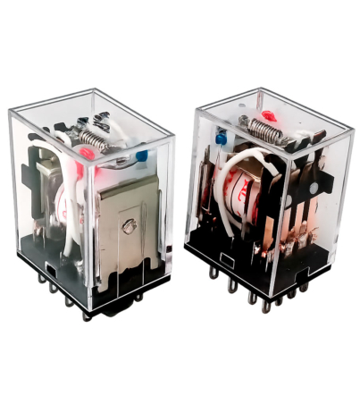 Relé Auxiliar Miniatura Chint JZX-22F/4Z(D) 220VAC 3A 14 Pinos com LED